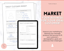 Load image into Gallery viewer, Target Audience Customer Market Template | Customer Avatar Market Research Worksheet, Ideal Client Buyer Persona Profile | Mono
