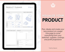 Load image into Gallery viewer, Product Planner Template Printable | Digital Small Business Product Planner | Mono
