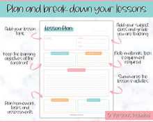 Load image into Gallery viewer, Weekly Lesson Plan Template Printable | Teacher Lesson Plan, Editable Digital Lesson Planner | Colorful Sky
