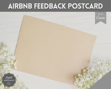 Load and play video in Gallery viewer, Airbnb Feedback Request Postcard | Editable Airbnb Host Guest Rating &amp; Review Form | Mono
