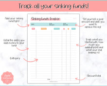 Load image into Gallery viewer, Sinking Funds Tracker BUNDLE | Printable Savings, Budget &amp; Finance Trackers | Colorful Sky
