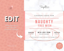 Load image into Gallery viewer, Naughty Sex Coupons for Valentines | Sexy Couples Coupon Book for Him &amp; Her | Personalized Kinky Valentines, Birthday, Anniversary Gifts | Pink
