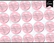 Load image into Gallery viewer, EDITABLE Food Allergy Label Template | Allergy Information Stickers, Allergen Cake Food Warning Label | Round
