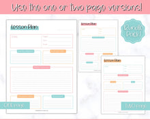 Load image into Gallery viewer, Lesson Plan Template Printable | Teacher Lesson Plan, Editable Digital Lesson Planner | Colorful Sky
