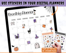 Load image into Gallery viewer, 3 FREE Halloween Digital Stickers for iPad | GoodNotes, NotabilityPre cropped PNG | FREE
