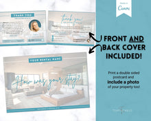 Load image into Gallery viewer, Airbnb Thank You Card for Hosts | Editable Comment Card | Blue
