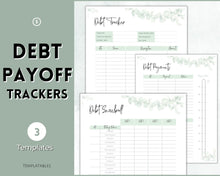 Load image into Gallery viewer, DEBT TRACKER, Debt Snowball, Debt Payoff Tracker Printable | Dave Ramsey Debt Free Tracker | Green Eucalyptus
