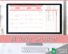 Load image into Gallery viewer, Monthly Bill Payment Tracker Spreadsheet | Google Sheets Automated Bill Calendar &amp; Organizer | Pink
