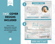Load image into Gallery viewer, Airbnb Thank You Card for Hosts | Editable Comment Card | Blue
