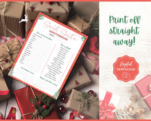 Load image into Gallery viewer, Secret Santa Questionnaire Printable | Holiday Gift Exchange for Work, Family and Friends | Red Style 2
