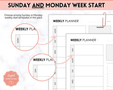 Load image into Gallery viewer, EDITABLE Weekly Planner 1 Page Templates | 2023 Weekly Schedule, To Do List Printable &amp; Habit Tracker templates | Mono
