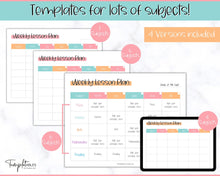 Load image into Gallery viewer, Lesson Plan Template Printable | Teacher Lesson Plan, Editable Digital Lesson Planner | Colorful Sky
