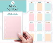 Load image into Gallery viewer, Cleaning Checklist, Printable Room by room Cleaning Cards | Family &amp; Kids Cleaning Schedule Planner &amp; Tracker | Colorful Sky
