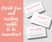 Load image into Gallery viewer, Couples Date Night Idea Cards | 100+ Printable Card Game Gift for Valentines, Birthdays &amp; Anniversaries | Pink
