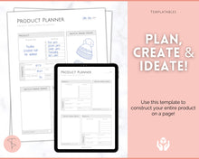 Load image into Gallery viewer, Product Planner Template Printable | Digital Small Business Product Planner | Mono
