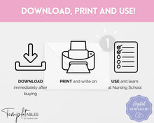 Load image into Gallery viewer, Pharmacology Nursing Template Printable | Pharmacology Study Guide, Notes &amp; Flash Cards | Mermaid
