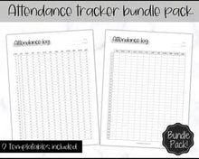 Load image into Gallery viewer, Attendance Tracker Sheet | Printable Attendance Record Log for Students | Mono
