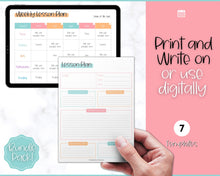 Load image into Gallery viewer, Weekly Lesson Plan Template Printable | Teacher Lesson Plan, Editable Digital Lesson Planner | Colorful Sky
