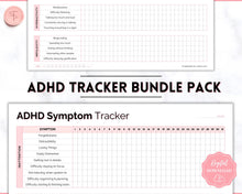 Load image into Gallery viewer, ADHD Symptom Tracker, Behavior &amp; Hygiene Tracker BUNDLE | Pink
