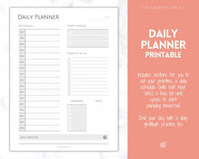 Load image into Gallery viewer, Planner Bundle Printable Bundle | Daily, Weekly, Monthly Productivity Planner Inserts | Mono
