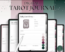 Load image into Gallery viewer, Digital Tarot Journal Workbook for GoodNotes | Tarot Planner, Daily Card Reading, Tarot Spreads, Tarot Deck Notebook | Witch Theme
