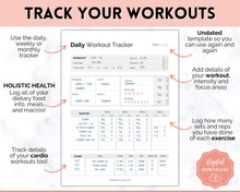 Load image into Gallery viewer, Workout Tracker BUNDLE | Fitness, Exercise &amp; Weight loss Planner | Mono
