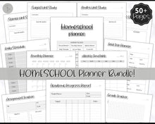 Load image into Gallery viewer, Homeschool Planner Printable | Academic Lesson Planner for Homeschool Teacher | Mono
