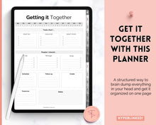 Load image into Gallery viewer, DIGITAL Brain Dump Planner | Goodnotes &amp; Notability To Do List, ADHD Daily Planner, Work Day Productivity | Mono
