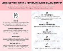 Load image into Gallery viewer, ADHD Daily Planner for Adults - Made for Neurodivergent Brains | Pink
