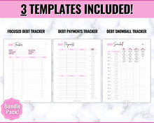 Load image into Gallery viewer, DEBT TRACKER, Debt Snowball, Debt Payoff Tracker Printable | Dave Ramsey Debt Free Tracker | Brit Pink
