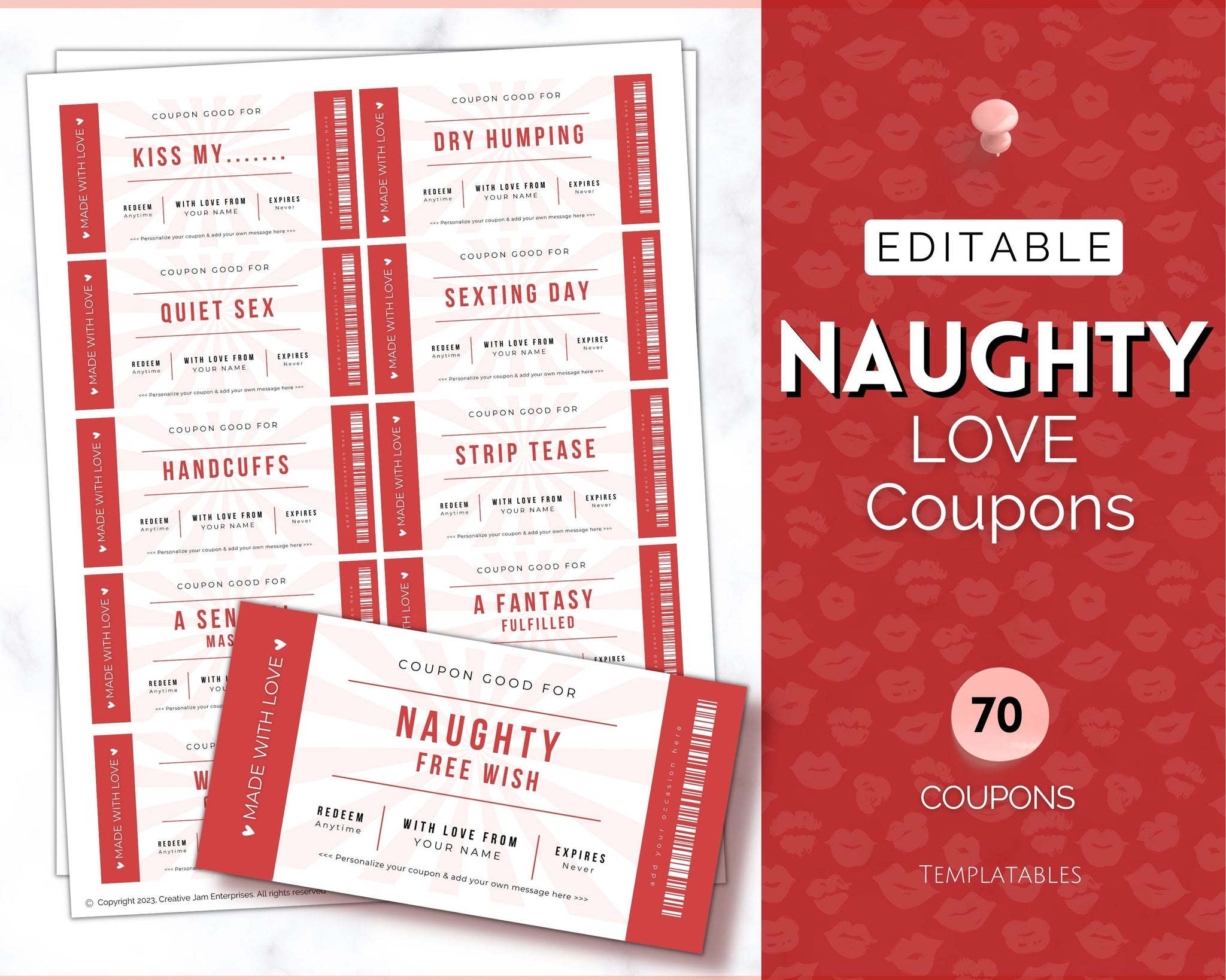 Naughty Sex Coupons For Valentines Personalized Couples Gift Red naughty-sex-coupons-for-valentines-personalized-couples-gift-red