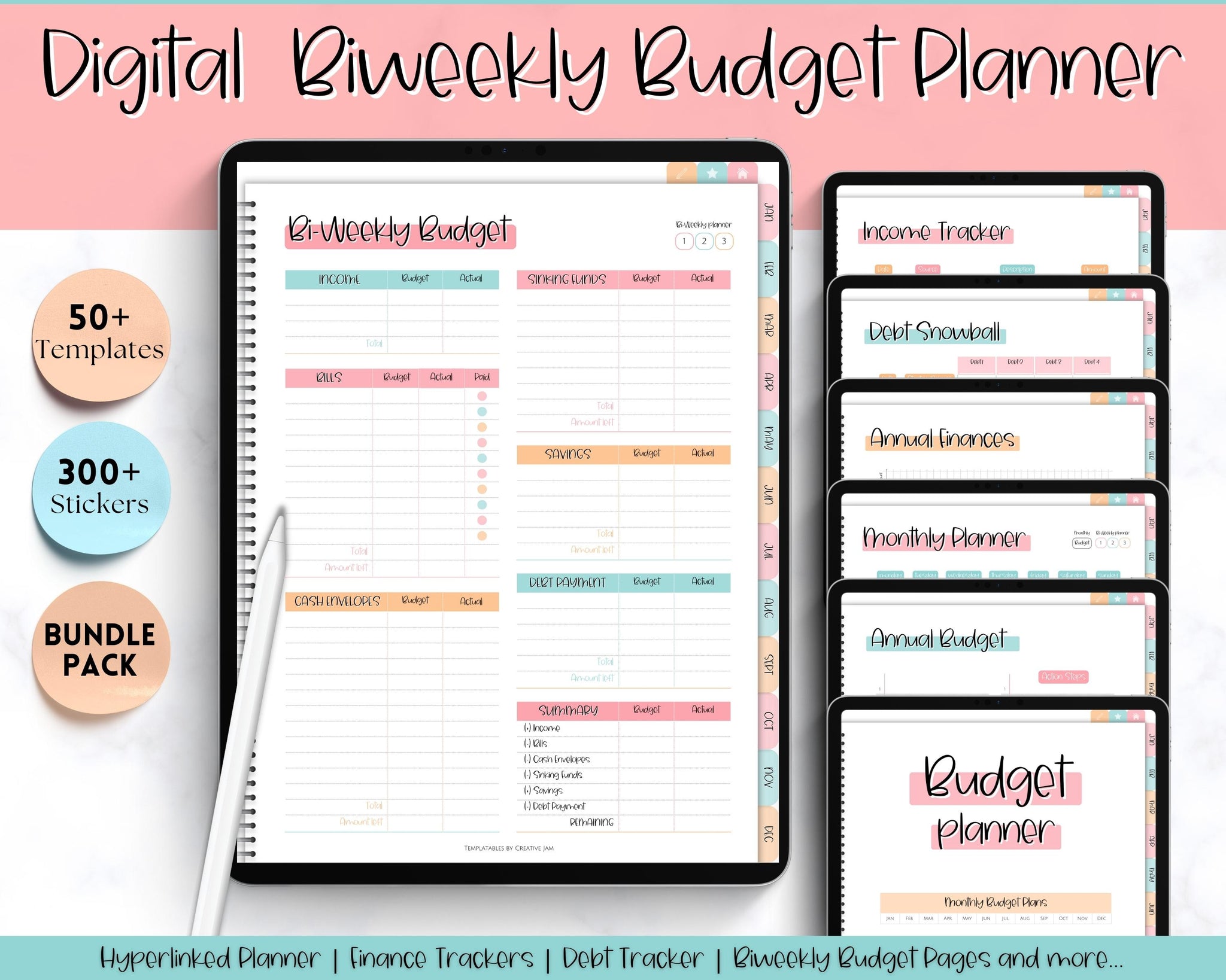 Biweekly Paycheck Budget Planner DIGITAL GoodNotes Paycheck Planner Biweekly paycheck budget planner digital goodnotes paycheck planner