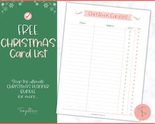 Load image into Gallery viewer, FREE - Christmas Card List Printable, Holiday Card Tracker Template
