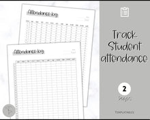 Load image into Gallery viewer, Attendance Tracker Sheet | Printable Attendance Record Log for Students | Mono
