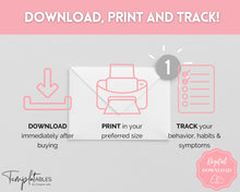 Load image into Gallery viewer, ADHD Symptom Tracker, Behavior &amp; Hygiene Tracker BUNDLE | Pink
