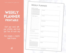 Load image into Gallery viewer, Planner Bundle Printable Bundle | Daily, Weekly, Monthly Productivity Planner Inserts | Mono
