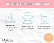 Load image into Gallery viewer, Lesson Plan Template Printable | Teacher Lesson Plan, Editable Digital Lesson Planner | Colorful Sky
