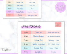 Load image into Gallery viewer, Homeschool Daily Schedule | Kids Daily Routine, Chore Chart, Nanny Schedule, Daily Checklist &amp; Lesson Planner | Pastel Brit
