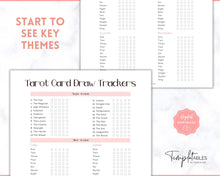 Load image into Gallery viewer, Tarot Card Trackers &amp; Monthly Readings | Learn Tarot Card Readings, Tarot Spreads | Beginner Tarot Planner Workbook, Grimoire &amp; Cheat Sheets | Pink
