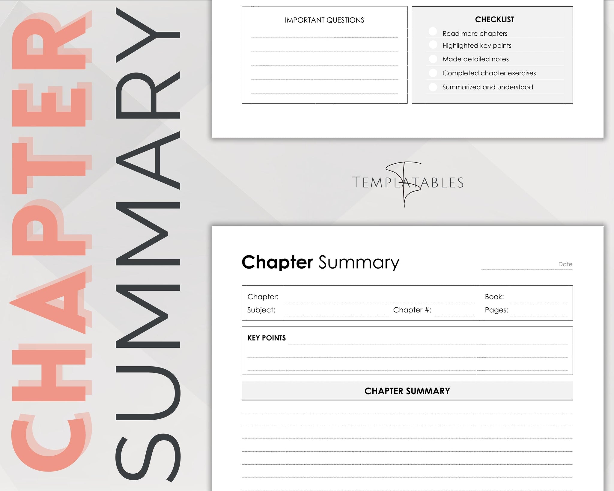Editable Chapter Summary Template College Outline Study Guide Editable Chapter Summary Template College Outline Study Guide