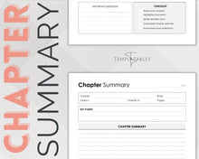 Load image into Gallery viewer, Chapter Summary Template | EDITABLE Essay Study Guide &amp; Textbook Outline Review for Students | Minimalist
