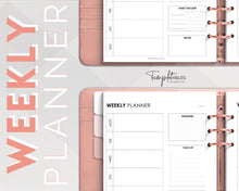 Load image into Gallery viewer, EDITABLE Weekly Planner 1 Page Templates | 2023 Weekly Schedule, To Do List Printable &amp; Habit Tracker templates | Mono
