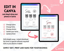 Load image into Gallery viewer, Scan to Pay Sign Shop Logo Editable Sign | QR Code Payment Sign for Small Businesses | Brit Pink
