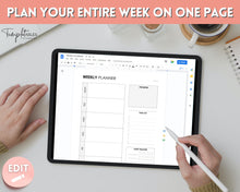 Load image into Gallery viewer, EDITABLE Weekly Planner 1 Page Templates | 2023 Weekly Schedule, To Do List Printable &amp; Habit Tracker templates | Mono
