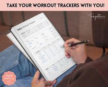 Load image into Gallery viewer, Workout Tracker BUNDLE | Fitness, Exercise &amp; Weight loss Planner | Mono
