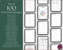 Load image into Gallery viewer, Digital Tarot Journal Workbook for GoodNotes | Tarot Planner, Daily Card Reading, Tarot Spreads, Tarot Deck Notebook | Witch Theme
