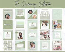 Load image into Gallery viewer, Instagram GIVEAWAY Templates | Social Media Post &amp; Story Engagement Templates for Small Businesses | Green
