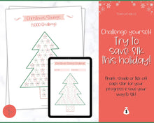Load image into Gallery viewer, Christmas Savings Challenge | 1k Christmas Saving Tracker &amp; Budget Printable | Red
