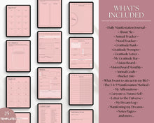 Load image into Gallery viewer, Digital Manifestation &amp; Affirmation Journal | GoodNotes Law of Attraction, Vision Board &amp; Mindfulness Planner | Pink
