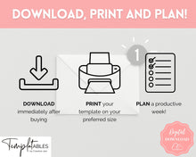 Load image into Gallery viewer, College Student Weekly Planner Schedule | Academic Class Organizer 2023 | Pastel Rainbow
